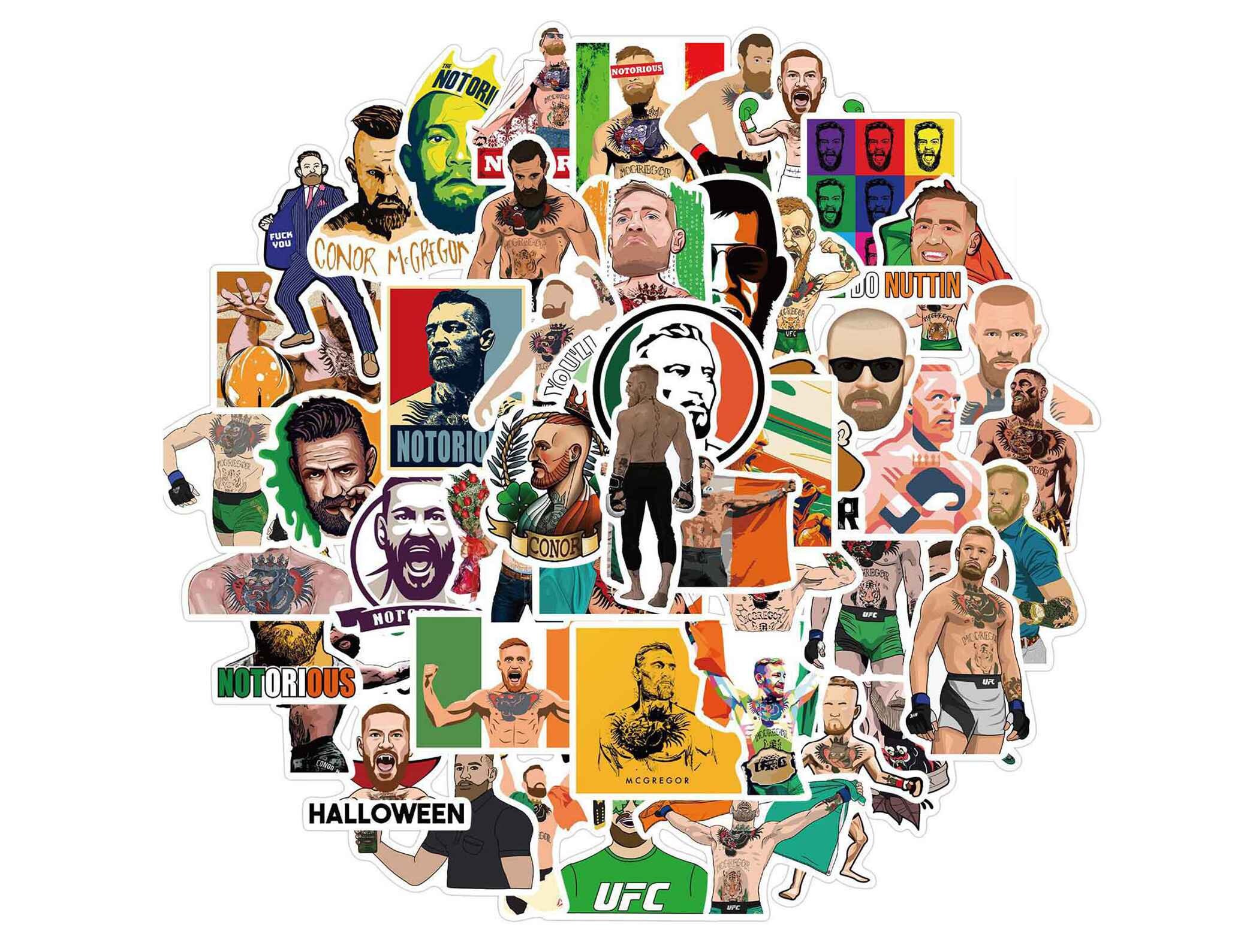 50 PCS Fighter Athlete Stickers Pack Rego Doodle Sticker Etsy
