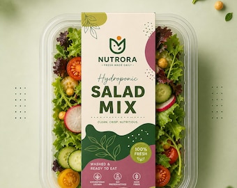 Custom Label Design | Ready Meal Branding | Takeaway Food Label | Restaurant Packaging Design | Meal Prep Label Template