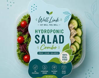 Custom Packaging Label Design | Ready Meal Branding | Takeaway Food Label | Restaurant Packaging Design | Meal Prep Label Template