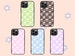 Flowers and Checkers | Phone Case | iPhone Case | iPhone 13 | iPhone 13 Pro Max Case | Floral | Checkers | Groovy | Trendy | Aesthetic | Y2K 