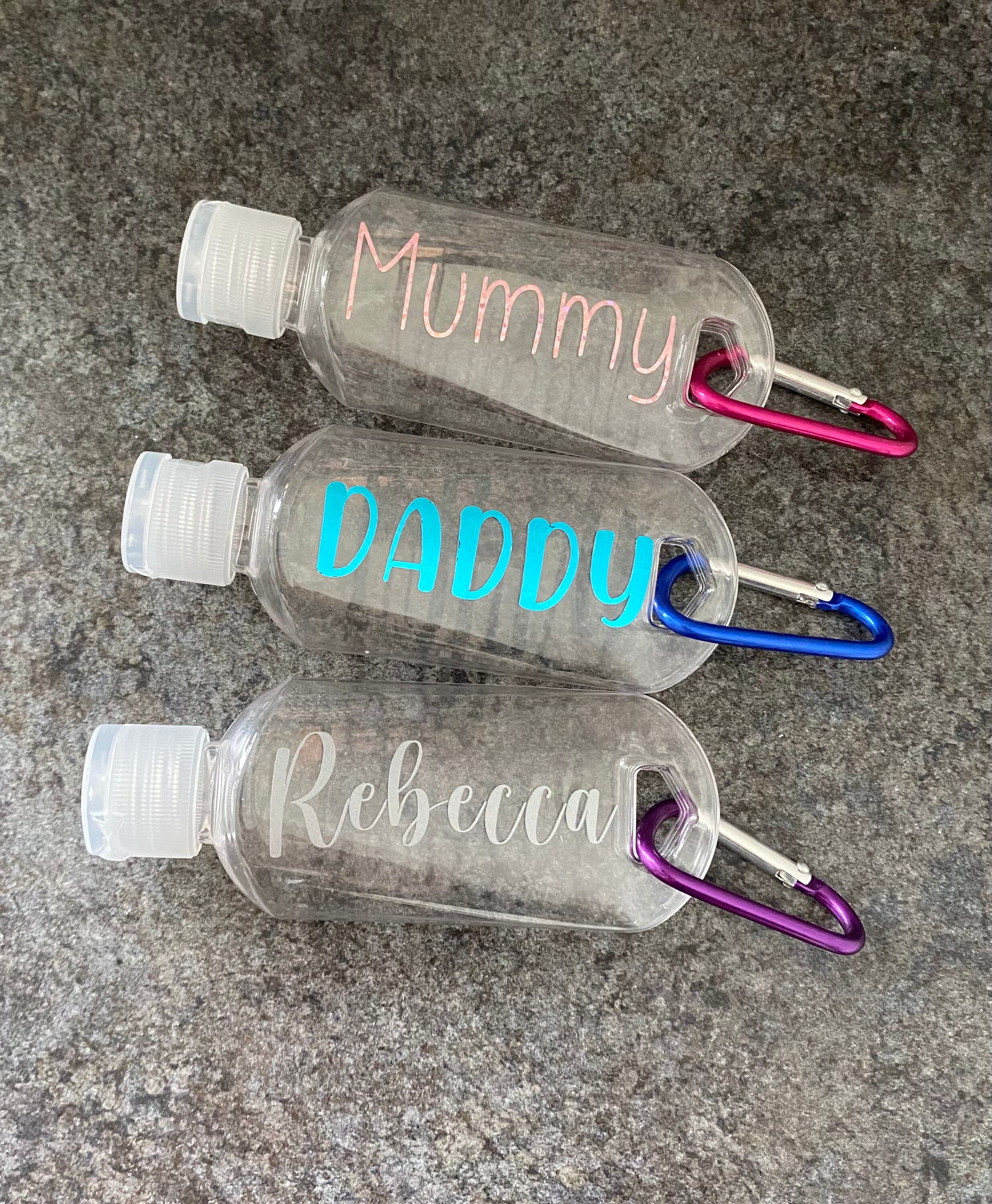 Personalised Hand Lotion Bottle 50ml Refillable Clip On Travel Etsy