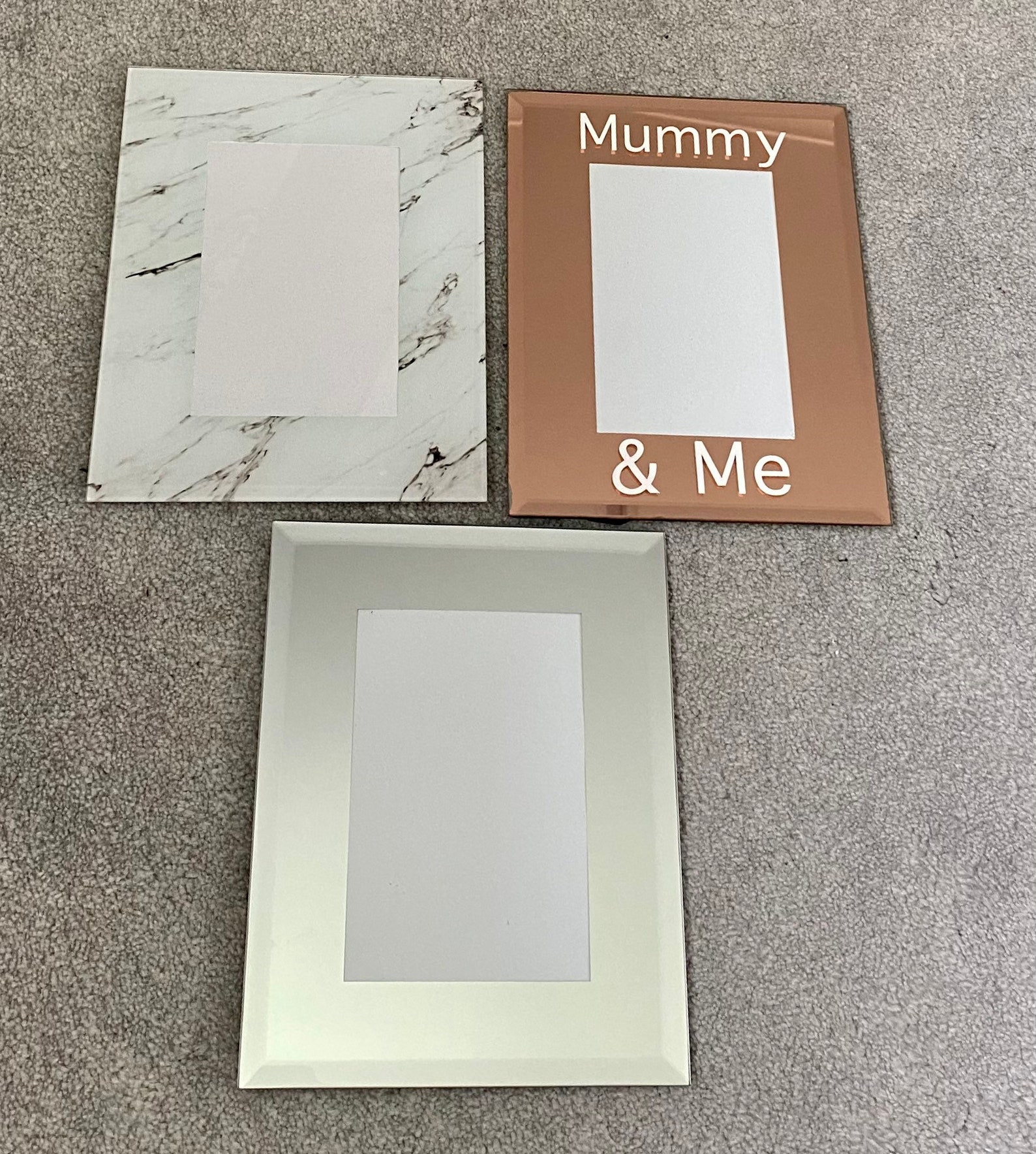 Personalised Photo Frame 6 X 4 Inch Rose Gold Mirror Marble Etsy UK