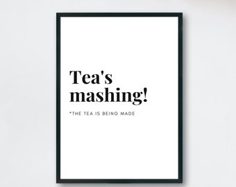 Plakat z tłumaczeniem Yorkshire - Zacieranie herbaty - NATYCHMIASTOWE POBIERANIE