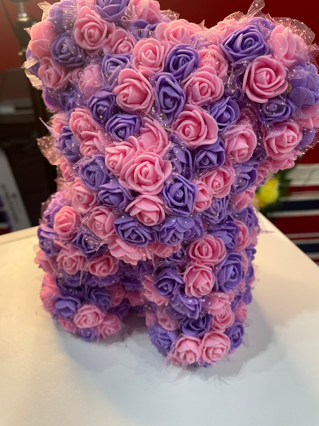 Rose Bears Foam Rose Bear Floral Bear Memorial Bear Bears Etsy