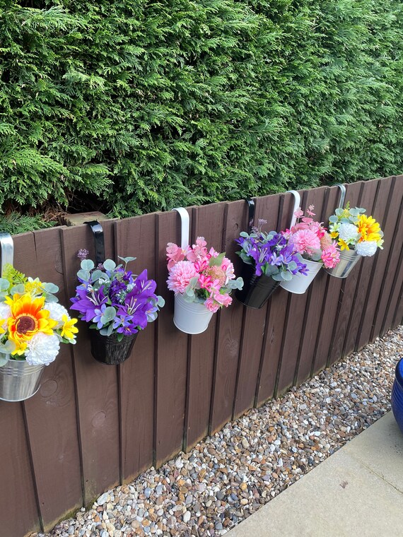 Hanging Fence Pots Etsy UK