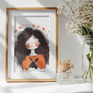 Personalisiertes Paar Porträt, Minimalistische benutzerdefinierte Illustration, niedliche Cartoon Kunst, digitaler Speicherdruck, einzigartiges Geschenk für Paare