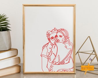 Custom Line Drawing, Minimalist Illustration, Minimalist Drawing, Custom Drawing, Abstract Portrait, Custom Minimalist, One Line Portrait