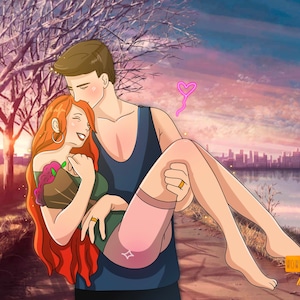 Custom Anime Portrait, Couple Portrait, Family Anime Drawing, Anime Style Portrait, Personalized Family DBZ Portrait, Cartoon Illustration