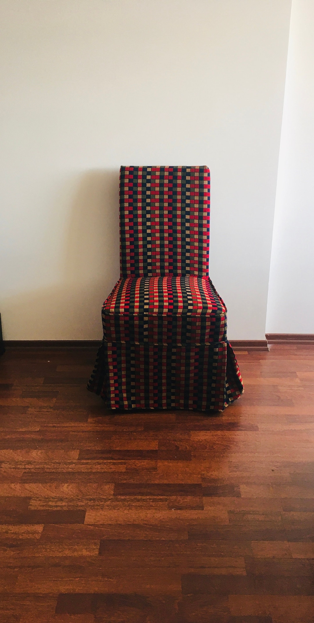 IKEA Henriksdal Chair Cover With Skirt. Plaid Pattern Etsy
