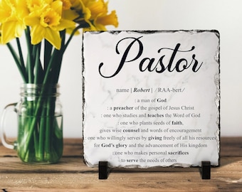Pastor Appreciation Slate Plaque, Pastor Definition Gift, Minister Gift, Christian Gifts