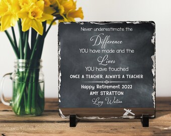 Personalized Teacher Retirement Gift, Happy Retirement Gift For Teacher, Once a Teacher Always a Teacher