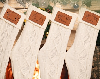 Custom Christmas Stocking for Pet Lovers, Personalized Dog Ears Cat Ears Stockings, Holiday Decorations for Pet Lovers