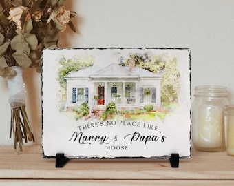 There's No Place Like Grandma and Grandpa's House Plaque Gift - Custom Gift For Nana - Christmas Gift From Grandkids