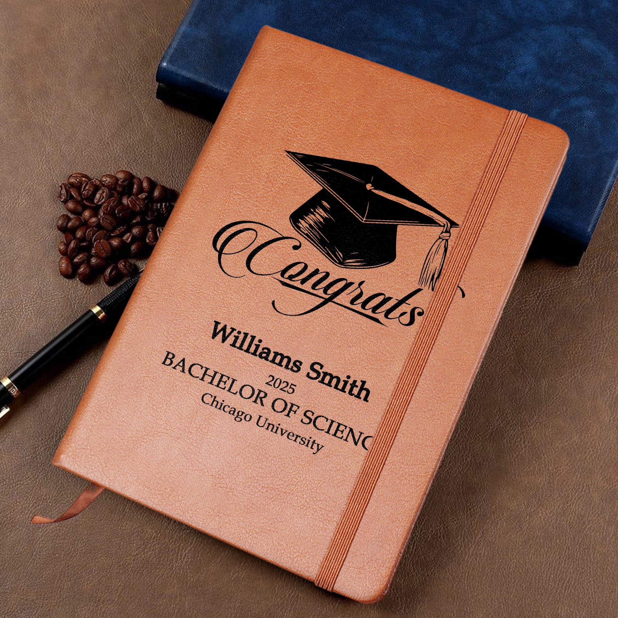 Personalized Graduation Gift Journal, Custom Leather Journal Gift for ...