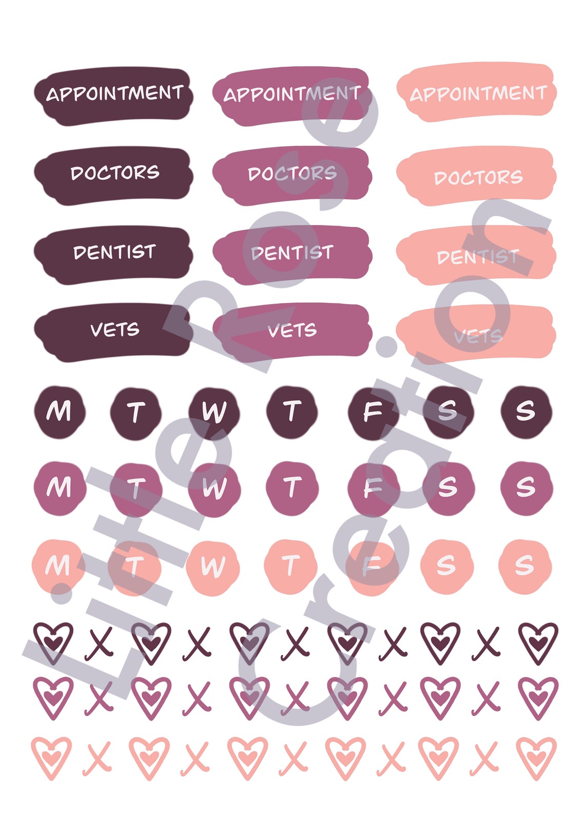 Digital Download Stickers for journals/ planners/ diaries Etsy