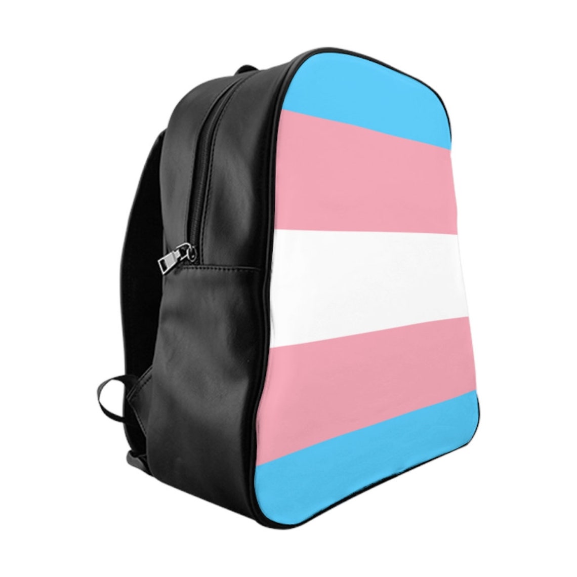 Trans Pride Flag Leather Backpack With Padded Laptop Sleeve Etsy