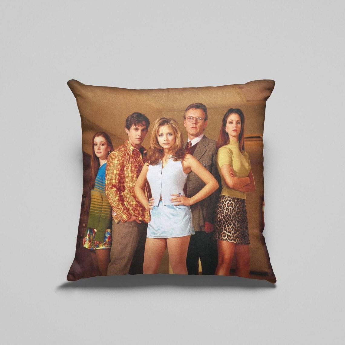 BUFFY Cushion Pillow 18x18in Original BTVS Cast Pillow Etsy