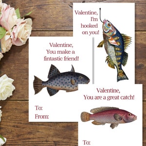 Fishing Valentine's Day Cards