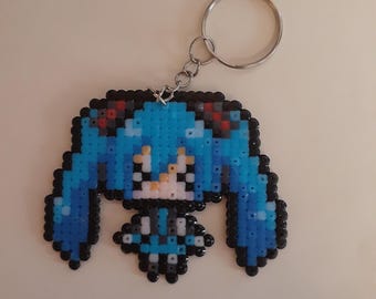 Hatsune Miku Perler Keychain