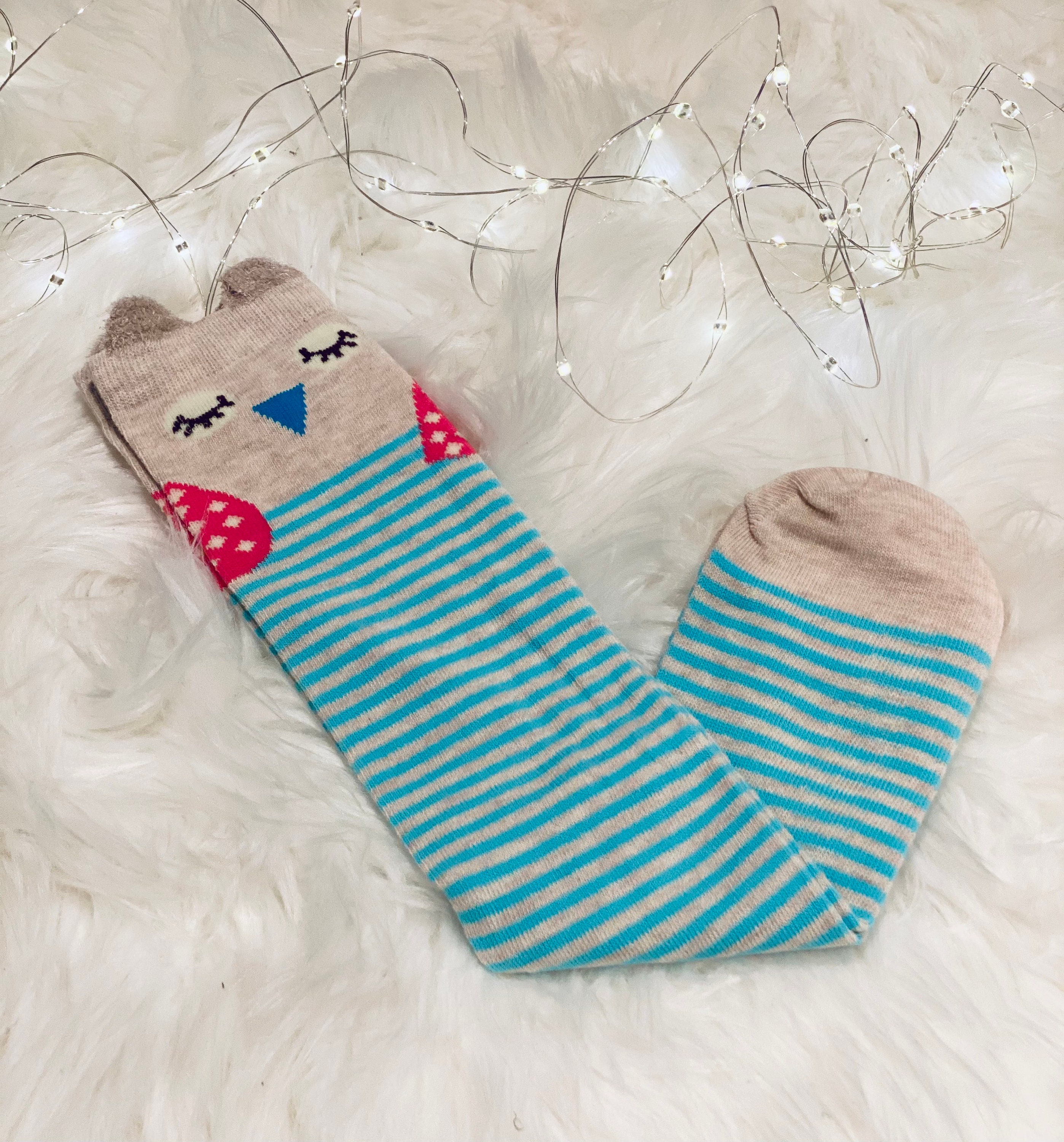 Owl Girls Knee Socks Character Socks Owl Socks Toddlers Etsy