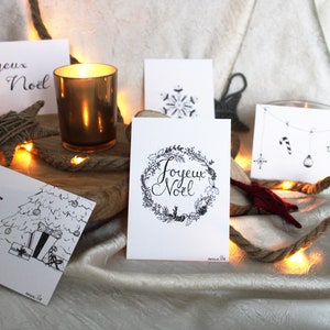Carte postale Noël - Dessin d’art - Manille