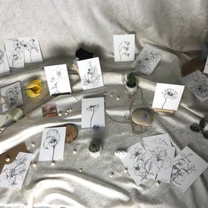 Cartes postales fleurs (Suite) - Dessin d’art - Manille