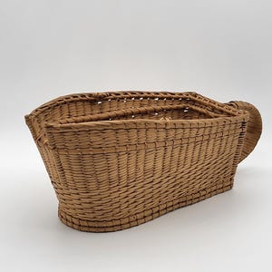 Wine bottle holder*, display stand, bottle rack, woven wicker, French tableware, vintage French, 1960s