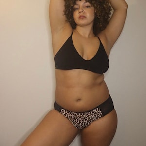 Period Underwear- Leopard Print Mid Rise Low Leg Pant - Hold up to 3 tampons’ worth FREE DELIVERY