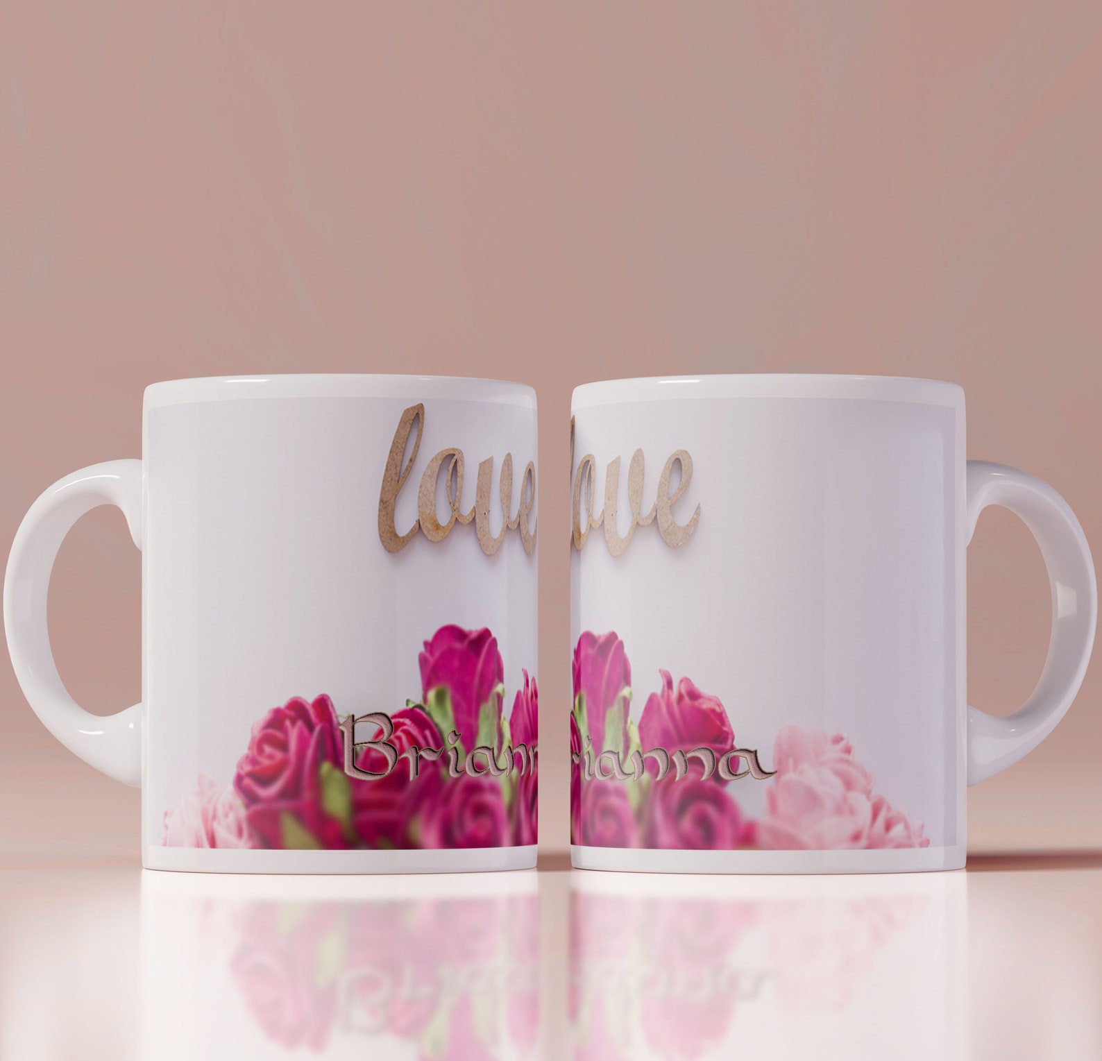 Love With Name Designer Personalised Name Coffee Cup Tea Mug Etsy UK