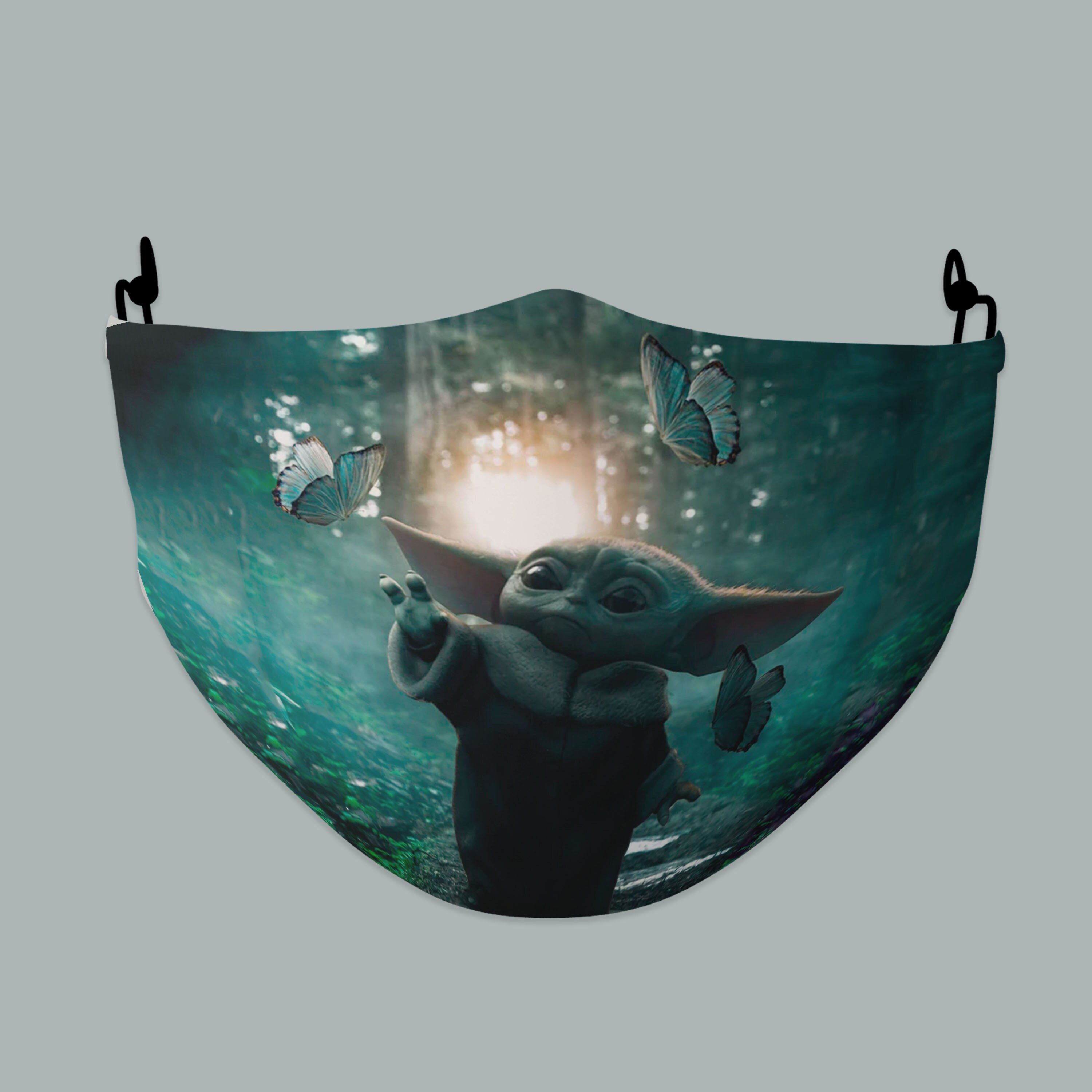 Yoda Playing With Butterfly Cotton Face Mask Reusable Washable Etsy UK