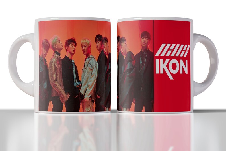 Ikon Kpop Music Band Printed Coffee Cup For Fans Gift Ideas Etsy