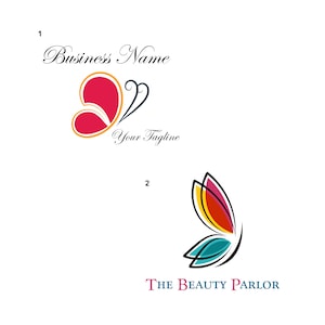 Logotipo da borboleta / Logotipo da beleza / Logotipo da natureza / Logotipo da liberdade / Logotipo do modelo / Pacote de marca comercial de design / Logotipo pré-fabricado Logotipo personalizado