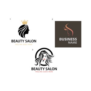 Logotipo do salão de beleza e logotipo do modelo de beleza / Logotipo do modelo / Pacote de marca comercial de design / Logotipo pré-fabricado Logotipo personalizado