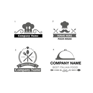 Logotipo do modelo de restaurante, logotipo de comida italiana, logotipo do modelo, pacote de marca comercial de design, logotipo pré-fabricado logotipo personalizado