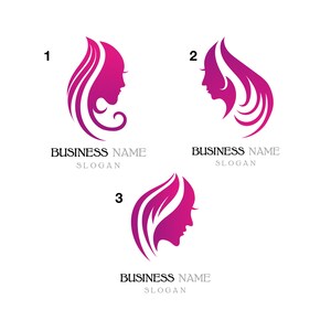 Logotipo do salão de cabeleireiro/logotipo do modelo de beleza/logotipo do modelo/pacote de marca comercial de design/logotipo pré-fabricado logotipo personalizado