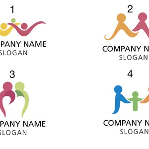 Logo modello famiglia, logo di supporto, logo modello, pacchetto di branding aziendale di progettazione, logo personalizzato del logo prefas così