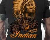 Indian Motorcycle Retro Vintage American Motorcycle Indian for Old Biker Gifts T-Shirt
