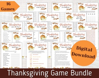 Thanksgiving games, Thanksgiving game bundle, Thanksgiving trivia, Thanksgiving  Games printable, Friendsgiving games.