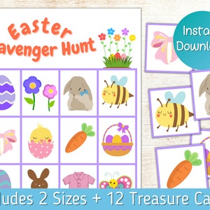 Easter Scavenger Hunt for Little Kids, Indoor Easter Scavenger Hunt, Easter Treasure Hunt, Easter Scavenger Hunt for 5 year old.