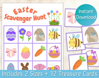 Easter Scavenger Hunt for Little Kids, Indoor Easter Scavenger Hunt, Easter Treasure Hunt, Easter Scavenger Hunt for 5 year old.