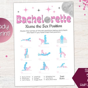 Bachelorette Party Game, Guess The Sex Positions Game, Dirty Hen Party Game, Last Disco Bachelorette, Dirty Bachelorette Games.
