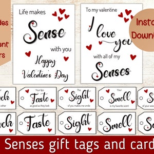 5 Senses Gift for Him, Christmas Gift Idea, Instant Download, Gift Basket,  5 Senses, for Him, Christmas Gift 