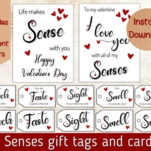 Printable 5 Senses Gift Tags for Mom 5 Senses Mom Tags for Mothers