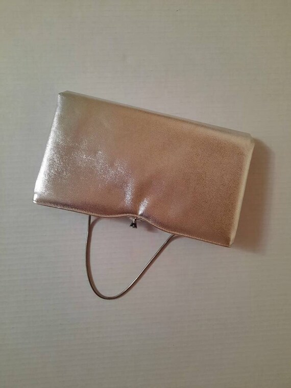 Metallic silver formal handbag, clutch for a weddi