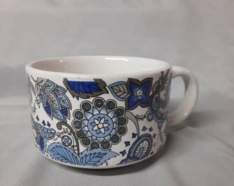 Vintage Coffee Mug, Gift for Coffee Lover, Paisley design mug, Retro coffee mug, Funky mug, 70s retro design, kitchen decor