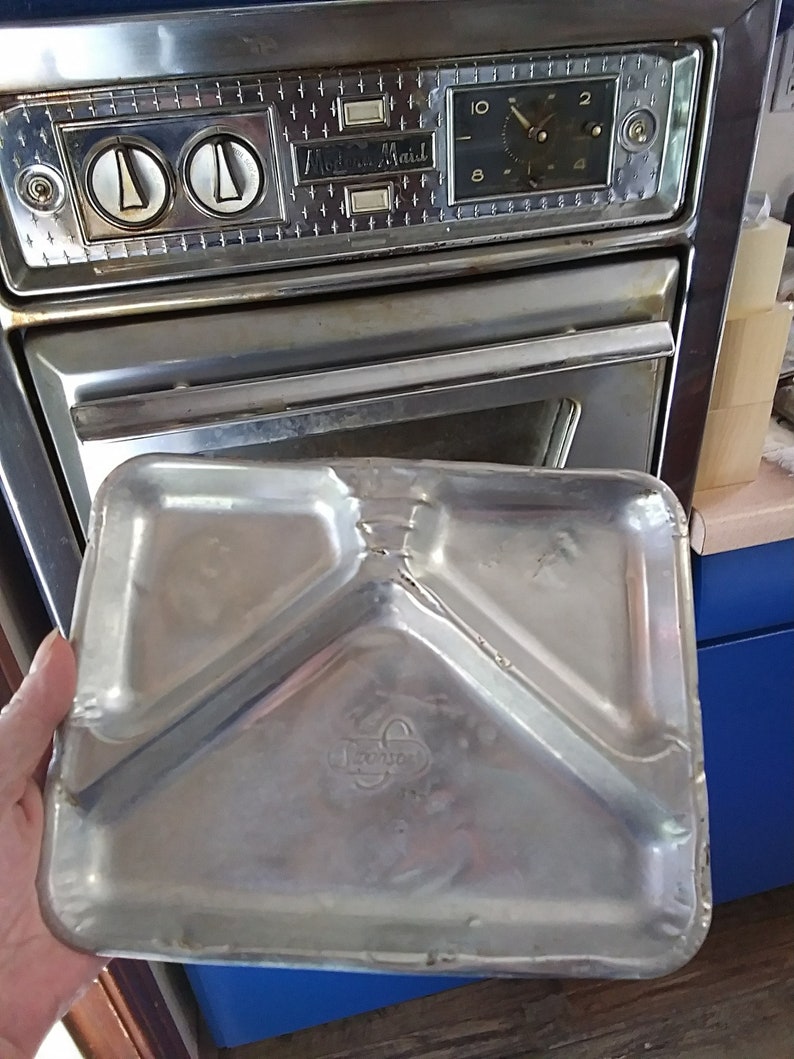 Vintage Original Rare 1950s Swanson Aluminum TV Dinner Tray Authentic Midcentury TV Dinner