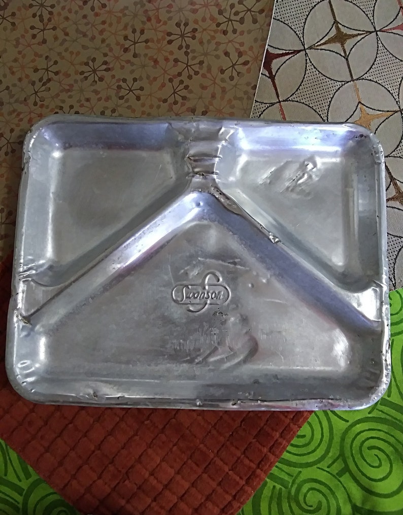 Vintage Original Rare 1950s Swanson Aluminum TV Dinner Tray Authentic Midcentury TV Dinner
