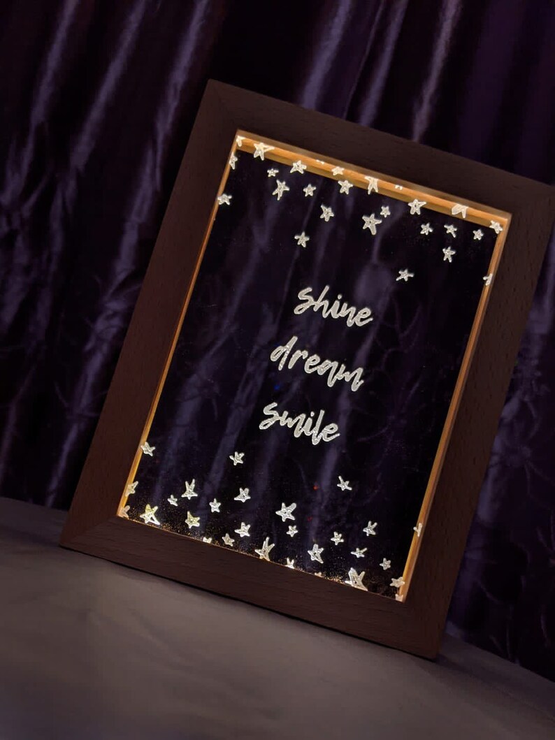 BTS Mikrokosmos Lyrics Mood Light Framed Desk Lamp Night | Etsy