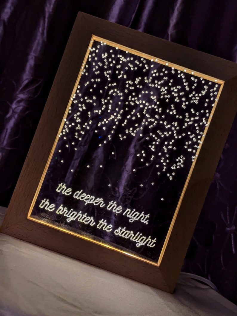 BTS Mikrokosmos Lyrics Mood Light Framed Desk Lamp Night | Etsy