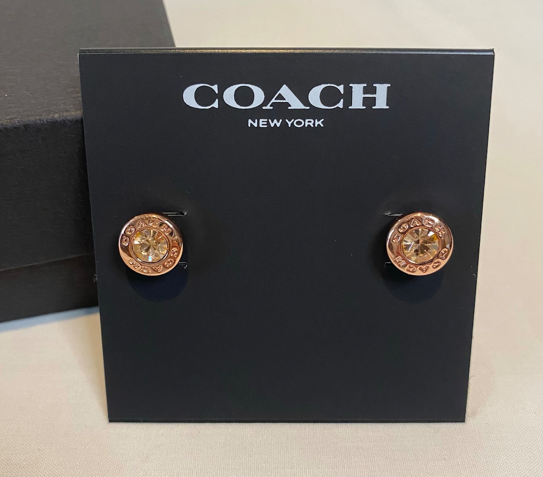 ★人気★【COACH】ROUND LOGO STUD EARRINGS Coach Stud Earrings - Etsy